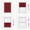 Pliszírozott redőny Bordeaux piros 85x150 cm szövetszélesség