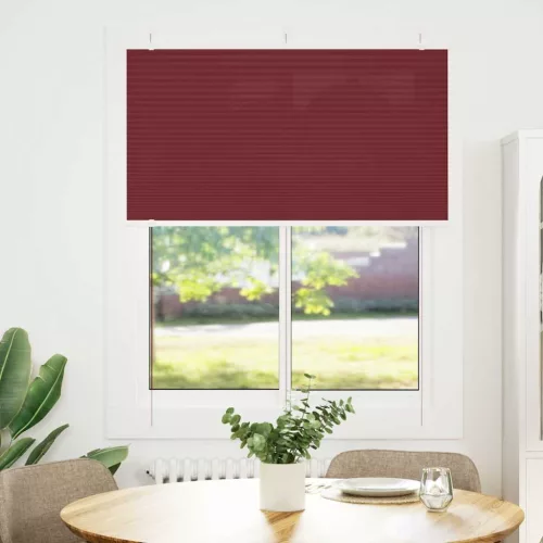 Pliszírozott redőny Bordeaux piros 110x150 cm szövetszélesség
