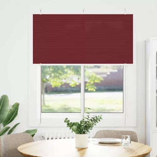 Pliszírozott redőny Bordeaux piros 115x150 cm szövetszélesség