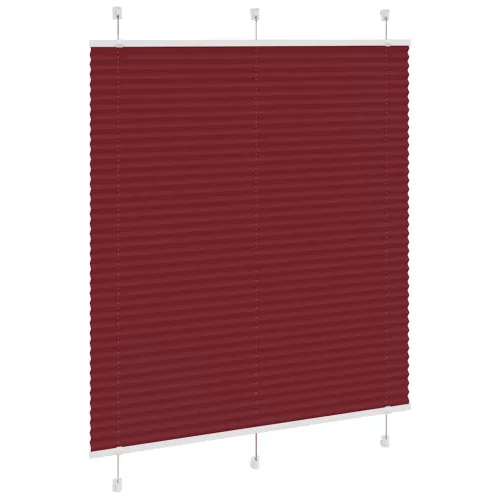Pliszírozott redőny Bordeaux piros 120x150 cm szövetszélesség