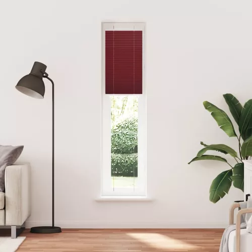 Pliszírozott redőny Bordeaux piros 50x200 cm szövetszélesség