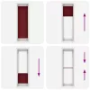Pliszírozott redőny Bordeaux piros 55x200 cm szövetszélesség