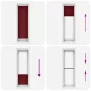 Pliszírozott redőny Bordeaux piros 65x200 cm szövetszélesség