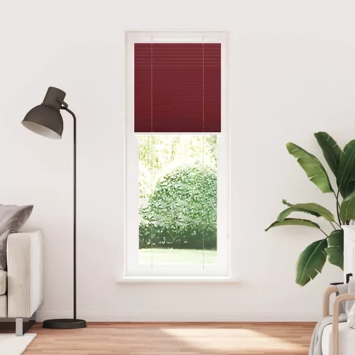 Pliszírozott redőny Bordeaux piros 70x200 cm szövetszélesség