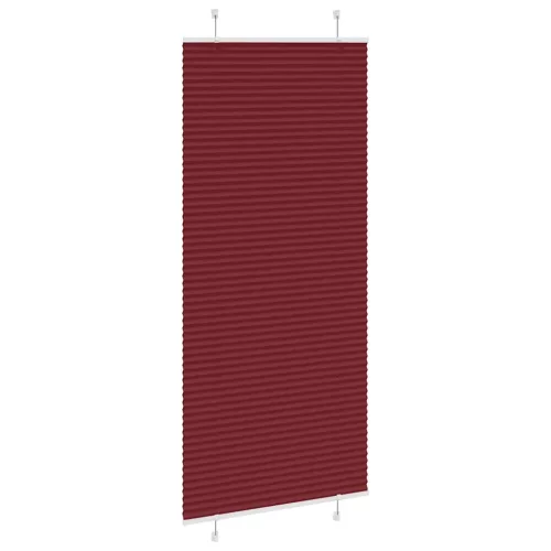 Pliszírozott redőny Bordeaux piros 100x200 cm szövetszélesség