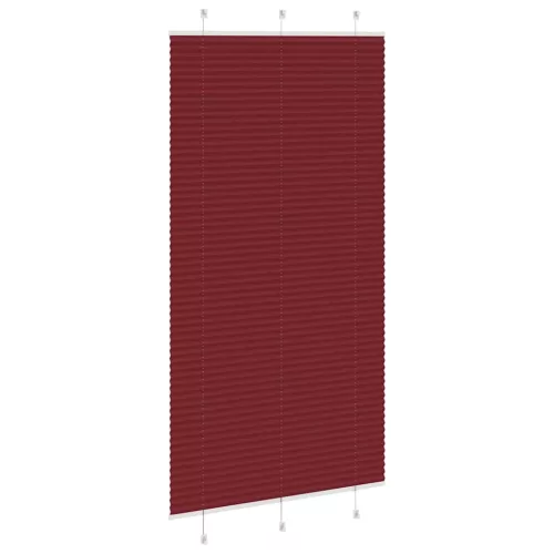 Pliszírozott redőny Bordeaux piros 105x200 cm szövetszélesség