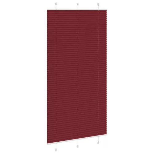 Pliszírozott redőny Bordeaux piros 110x200 cm szövetszélesség