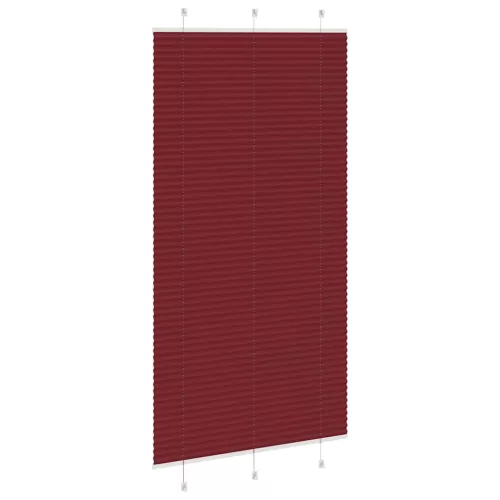 Pliszírozott redőny Bordeaux piros 110x200 cm szövetszélesség