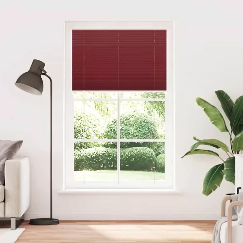 Pliszírozott redőny Bordeaux piros 120x200 cm szövetszélesség