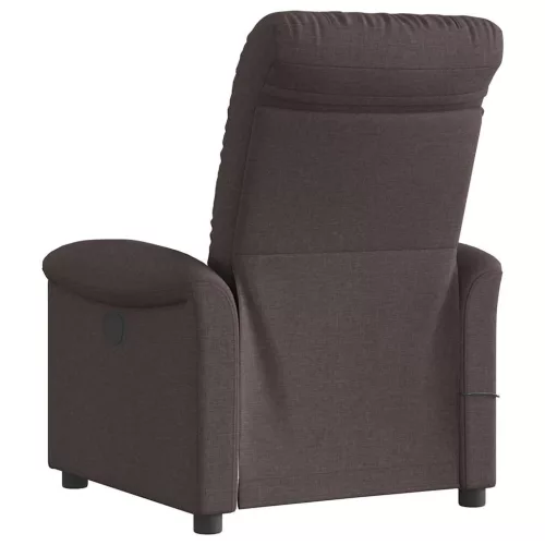 Sötétbarna szövet dönthető masszázsfotel