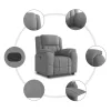 Világosszürke szövet dönthető fotel