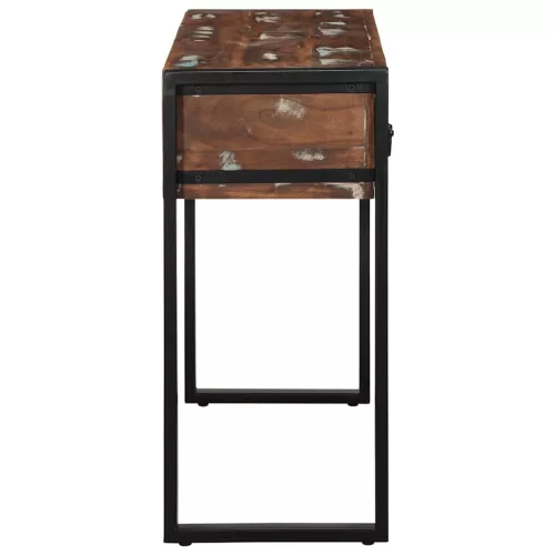 Konzolasztal többszínű 100x35x75cm tömörfa újrahasznosított fa