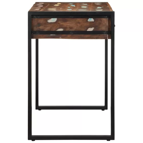 Íróasztal többszínű 100x50x75 cm tömörfa, újrahasznosított fa