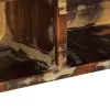 Többszínű tömör újrahasznosított fa TV-szekrény 80x30x25 cm