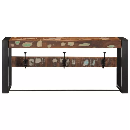 Kabátállvány többszínű 80x35x35 cm tömörfa, újrahasznosított fa
