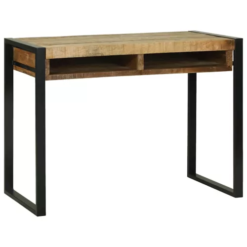 Öltöztetőasztal polcokkal Barna 100 x 50 x 75 cm Tömör mangófa