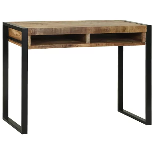 Öltöztetőasztal polcokkal Barna 100 x 50 x 75 cm Tömör mangófa