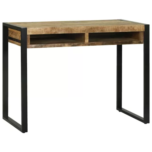 Öltöztetőasztal polcokkal Barna 100 x 50 x 75 cm Tömör mangófa