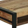 Öltöztetőasztal polcokkal Barna 100 x 50 x 75 cm Tömör mangófa