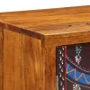 Tömörfa akácfa többszínű komód 50x35x60
