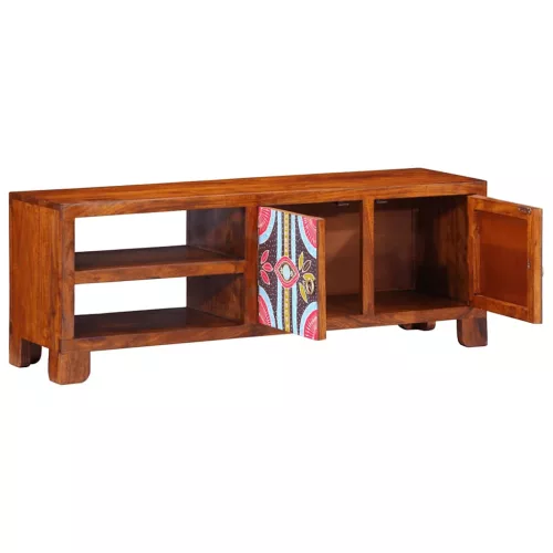 Tömör akácfa többszínű TV-szekrény 110x30x40