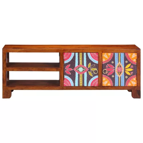 Tömör akácfa többszínű TV-szekrény 110x30x40