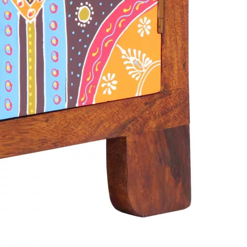 Tömör akácfa többszínű TV-szekrény 110x30x40