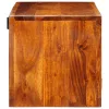 Tömör akácfa többszínű falra szerelhető TV-szekrény 90x30x30 cm
