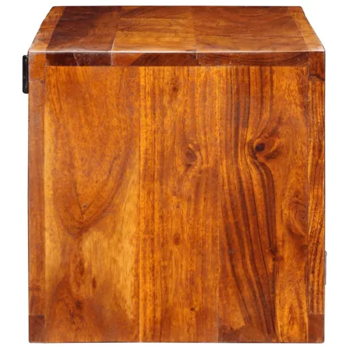 Tömör akácfa többszínű falra szerelhető TV-szekrény 90x30x30 cm