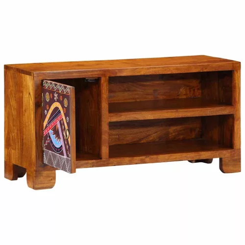 Tömör akácfa többszínű TV-szekrény 90x30x45
