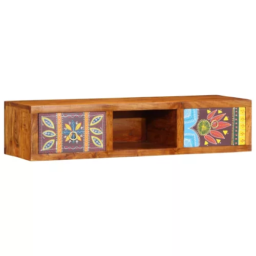 Tömör akácfa többszínű TV-szekrény 100x30x22