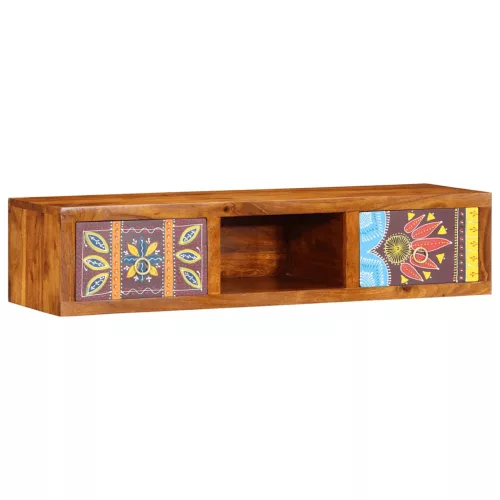 Tömör akácfa többszínű TV-szekrény 100x30x22