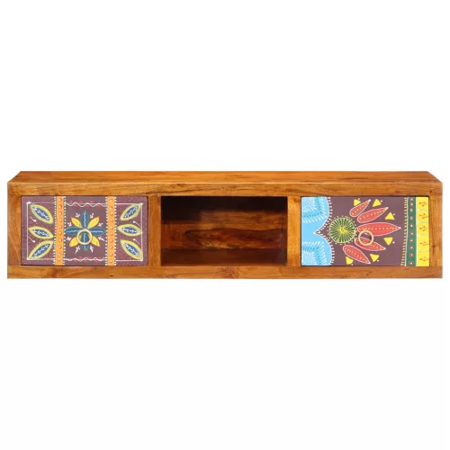 Tömör akácfa többszínű TV-szekrény 100x30x22