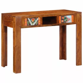   Asztal fiókkal tárolóval Barna 100 x 50 x 75 cm Tömör akácfa