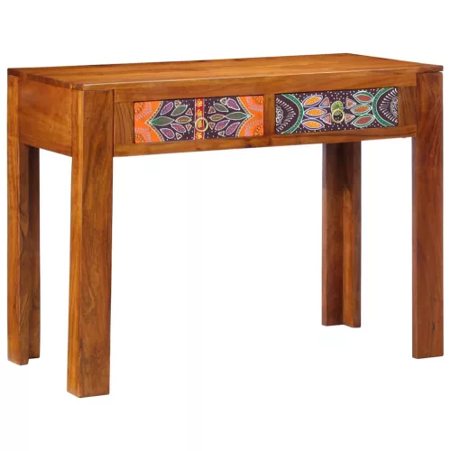 Asztal fiókkal tárolóval Barna 100 x 50 x 75 cm Tömör akácfa