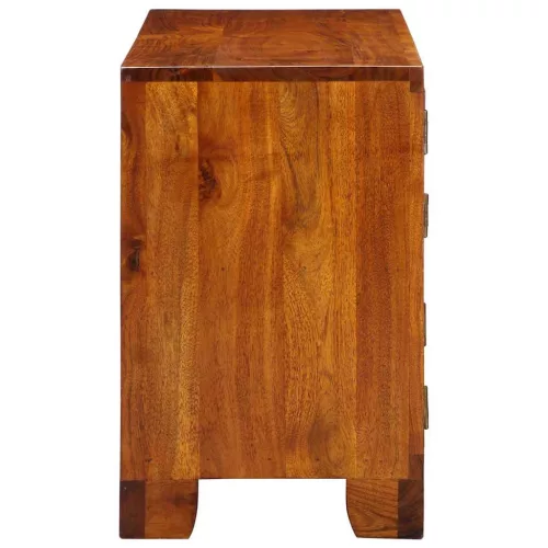 Cipőszekrény tárolóval Barna 90 x 35 x 55 cm Tömör akácfa