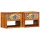 Éjjeliszekrény fiókkal 2 pcs Barna 40 x 35 x 35 cm tömör akácfa