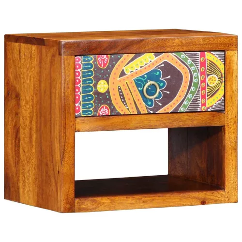 Éjjeliszekrény fiókkal 2 pcs Barna 40 x 35 x 35 cm tömör akácfa