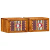 Éjjeliszekrény fiókkal 2 pcs Barna 35 x 30 x 22 cm tömör akácfa