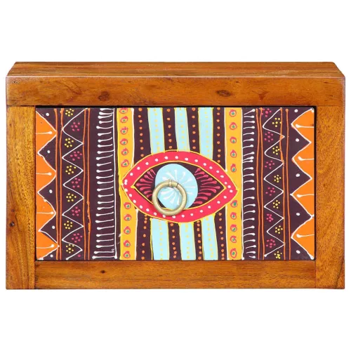 Éjjeliszekrény fiókkal 2 pcs Barna 35 x 30 x 22 cm tömör akácfa