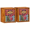 Éjjeliszekrény fiókkal 2 pcs Barna 35 x 30 x 40 cm tömör akácfa