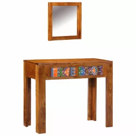   Öltözködőasztal fiókkal Barna 90 x 45 x 75 cm Tömör akácfa