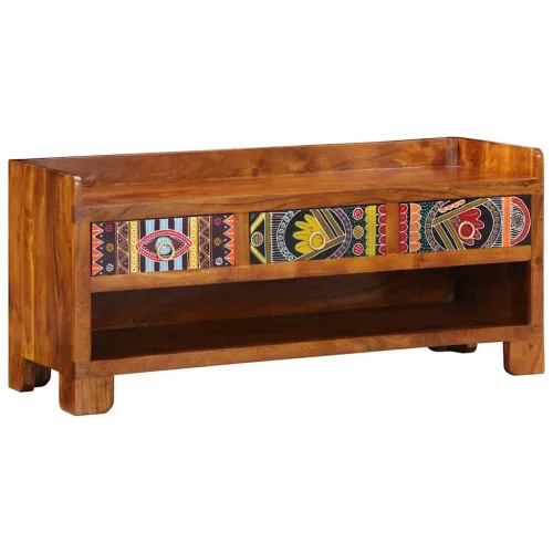 Cipőpad Sokszínű 100 x 35 x 45 cm tömör akácfa