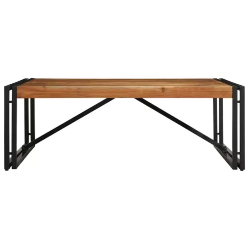 Tömör akácfa dohányzóasztal 100x100x35 cm