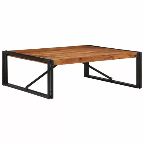 Tömör akácfa dohányzóasztal 100x100x35 cm
