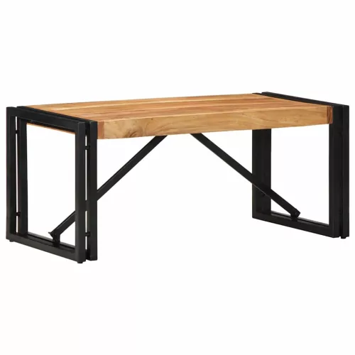 Tömör akácfa dohányzóasztal 80x40x35 cm