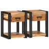 Éjjeliszekrény fiókkal 2 pcs Barna 40 x 35 x 50 cm tömör akácfa