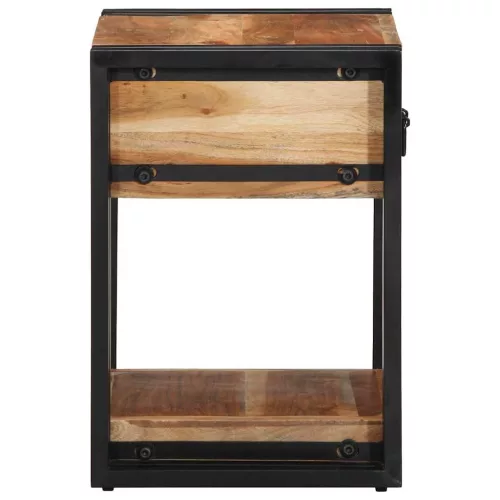 Éjjeliszekrény fiókkal 2 pcs Barna 40 x 35 x 50 cm tömör akácfa
