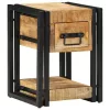 Éjjeliszekrény 2 pcs Barna 30 x 30 x 40 cm tömör mangófa
