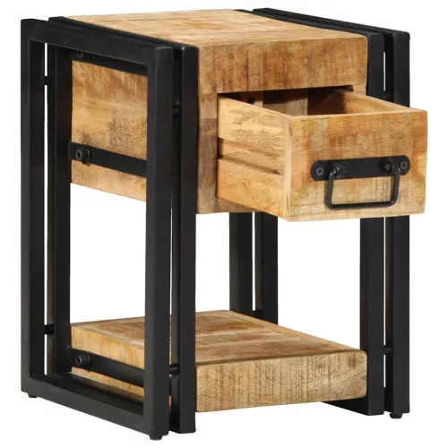 Éjjeliszekrény 2 pcs Barna 30 x 30 x 40 cm tömör mangófa